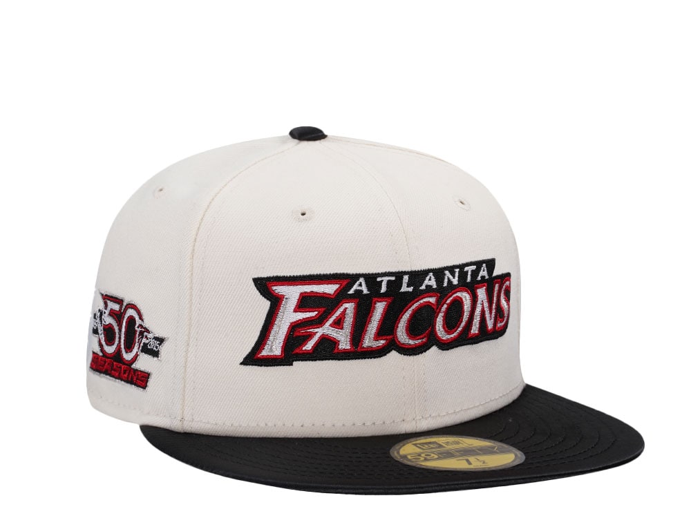 New Era Atlanta Falcons 50 Seasons Chrome Satin Brim Two Tone Edition 59Fifty Fitted Cap