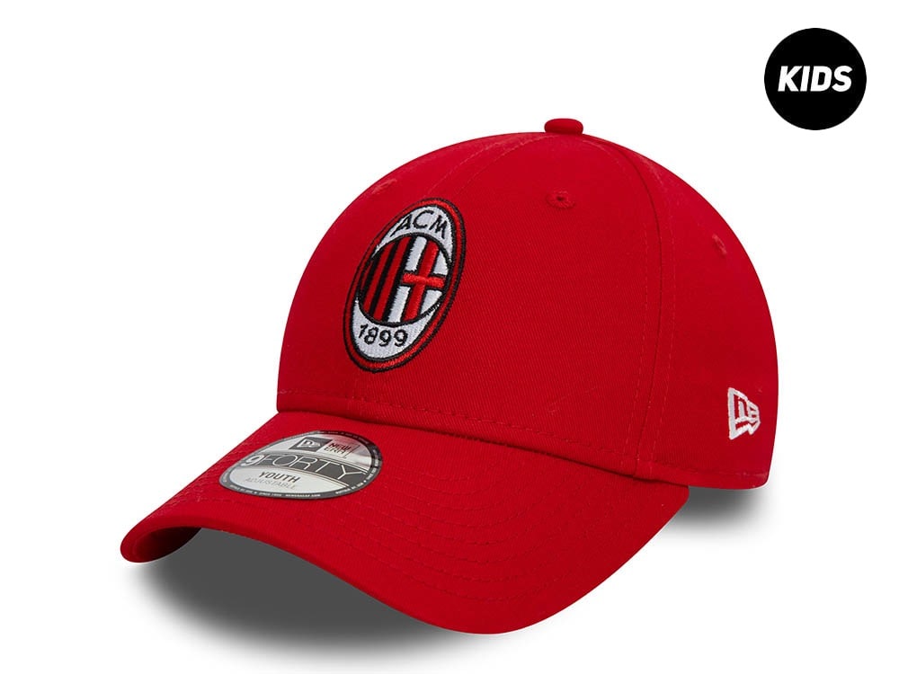 New Era AC Milan Scarlet Red Kids 9Forty Strapback Cap