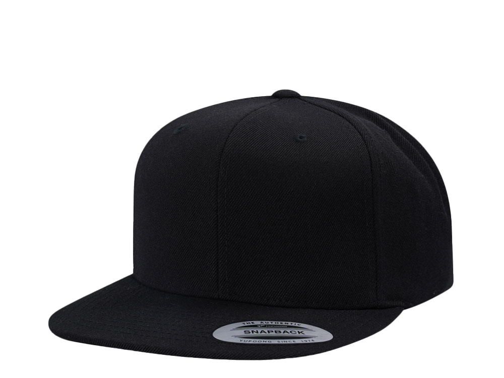 Yupoong Basic Black Snapback Hat