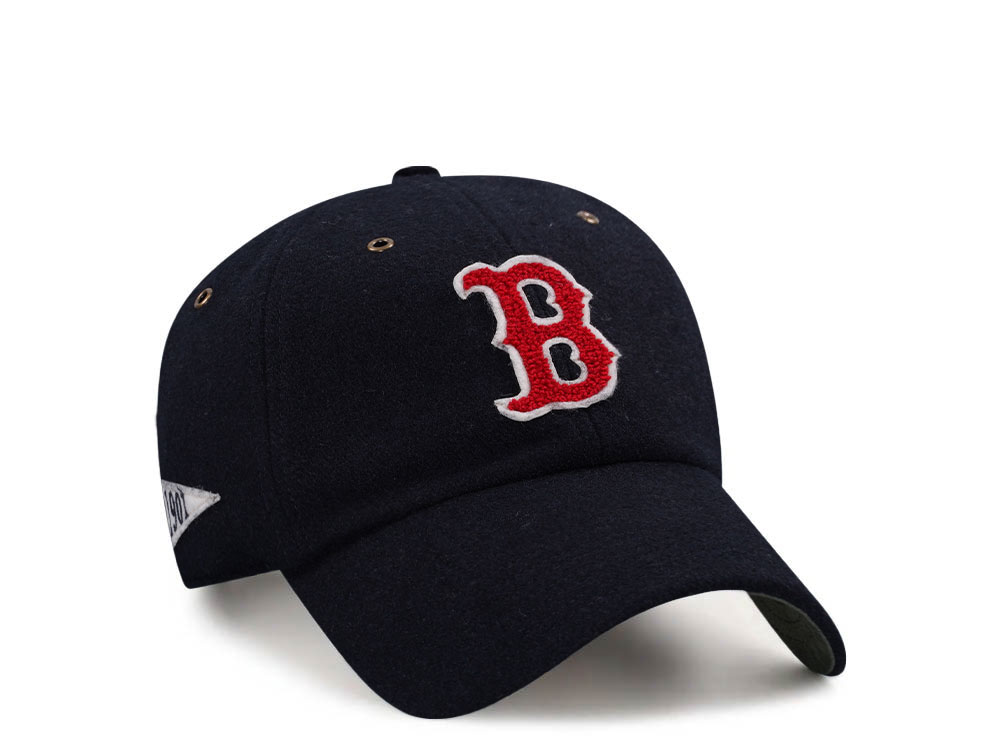 47Brand Boston Red Sox Navy Wool Cleanup Strapback Cap