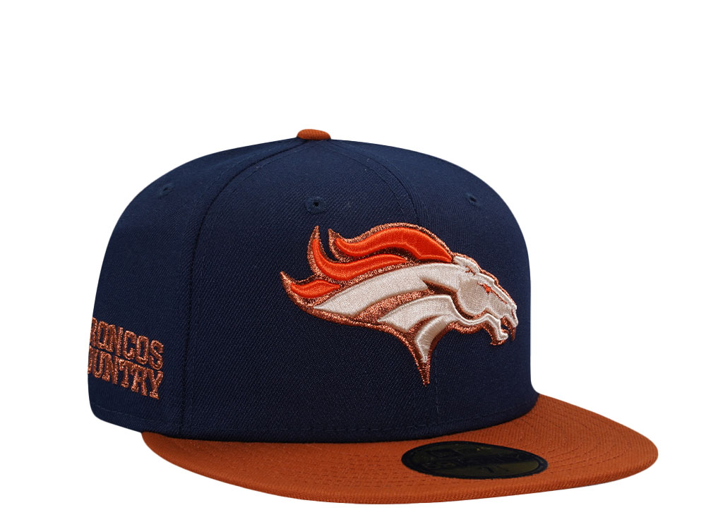 New Era Denver Broncos Navy Rust Two Tone Prime Edition 59Fifty Fitted Cap