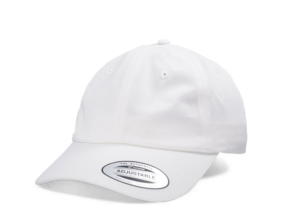 Yupoong Basic White Low Profile Strapback Hat