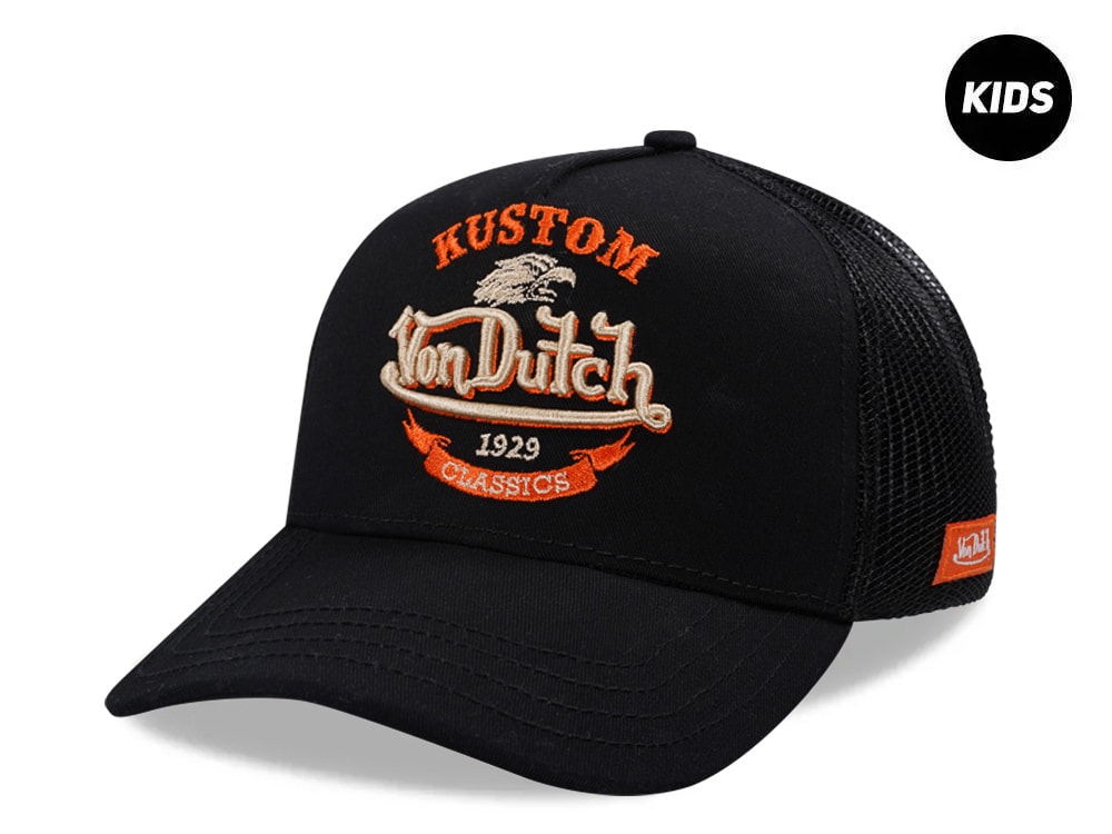 Von Dutch Eagle Black Kids Edition Trucker Snapback Hat