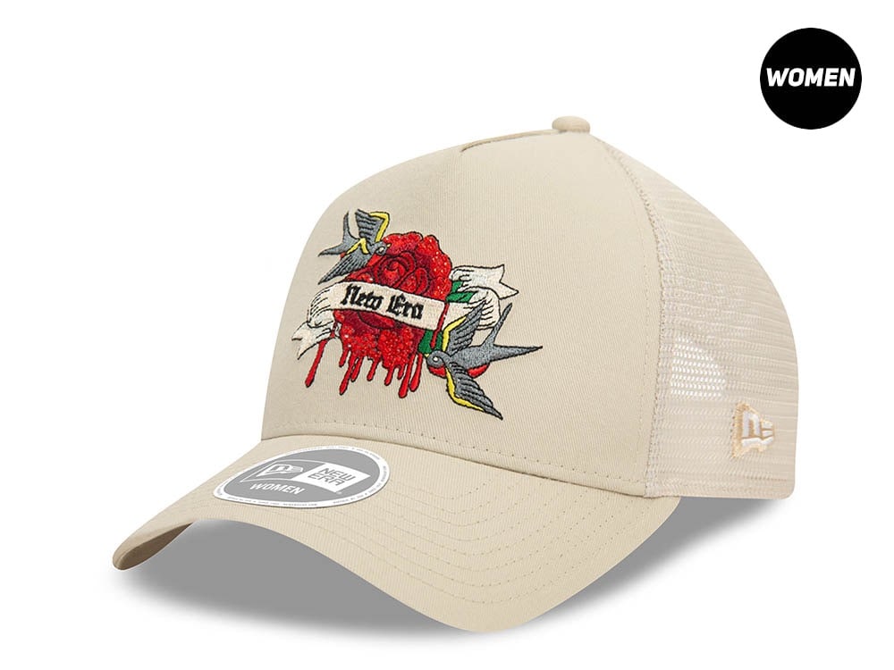 New Era New Era Stone Rose Trucker Womens 9Forty A Frame Snapback Cap