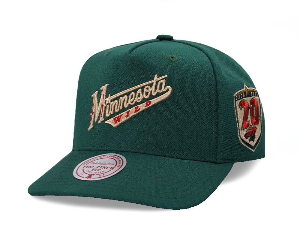 Mitchell & Ness Minnesota Wild 20th Anniversary Pro Pinch A Frame Snapback Cap