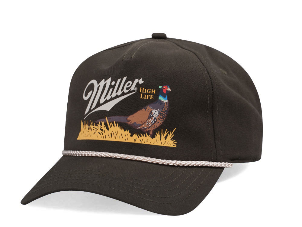 American Needle Miller High Life Canvas Cappy Army Green Edition Snapback Cap