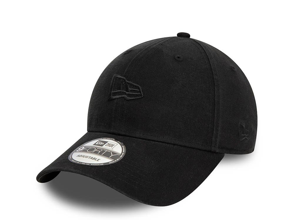 New Era Flag Black 9Forty Strapback Cap