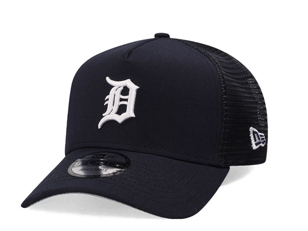 New Era Detroit Tigers Navy Trucker A Frame 9Forty Snapback Cap