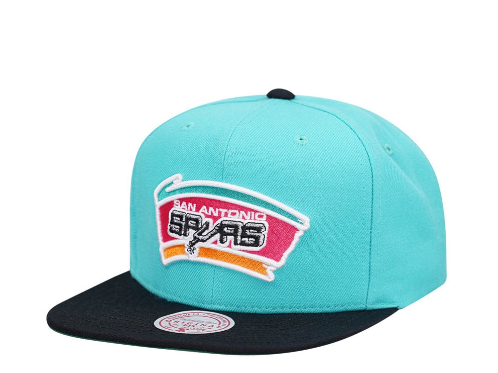 Mitchell & Ness San Antonio Spurs Team Two Tone 2.0 Teal Snapback Cap