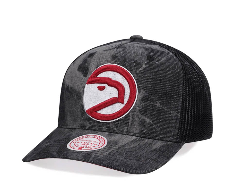 Mitchell & Ness Atlanta Hawks Burnt Ends Black Trucker Snapback Cap