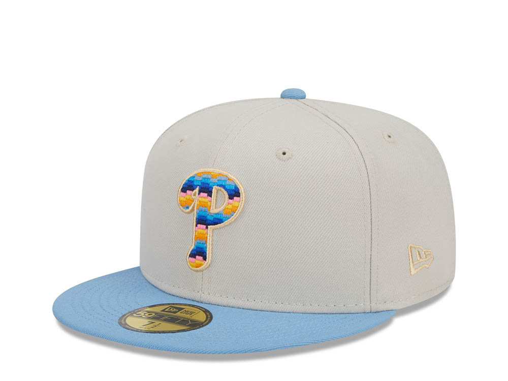 New Era Philadelphia Phillies Beachfront Stone Two Tone Edition 59Fifty Fitted Cap