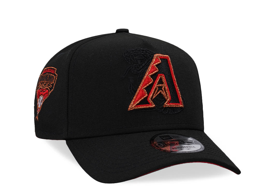 New Era Arizona Diamondbacks Black and Red 9Forty A Frame Snapback Cap