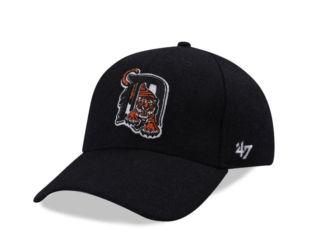 47Brand Detroit Tigers Cooperstown Black Chain Stitch MVP Snapback Cap