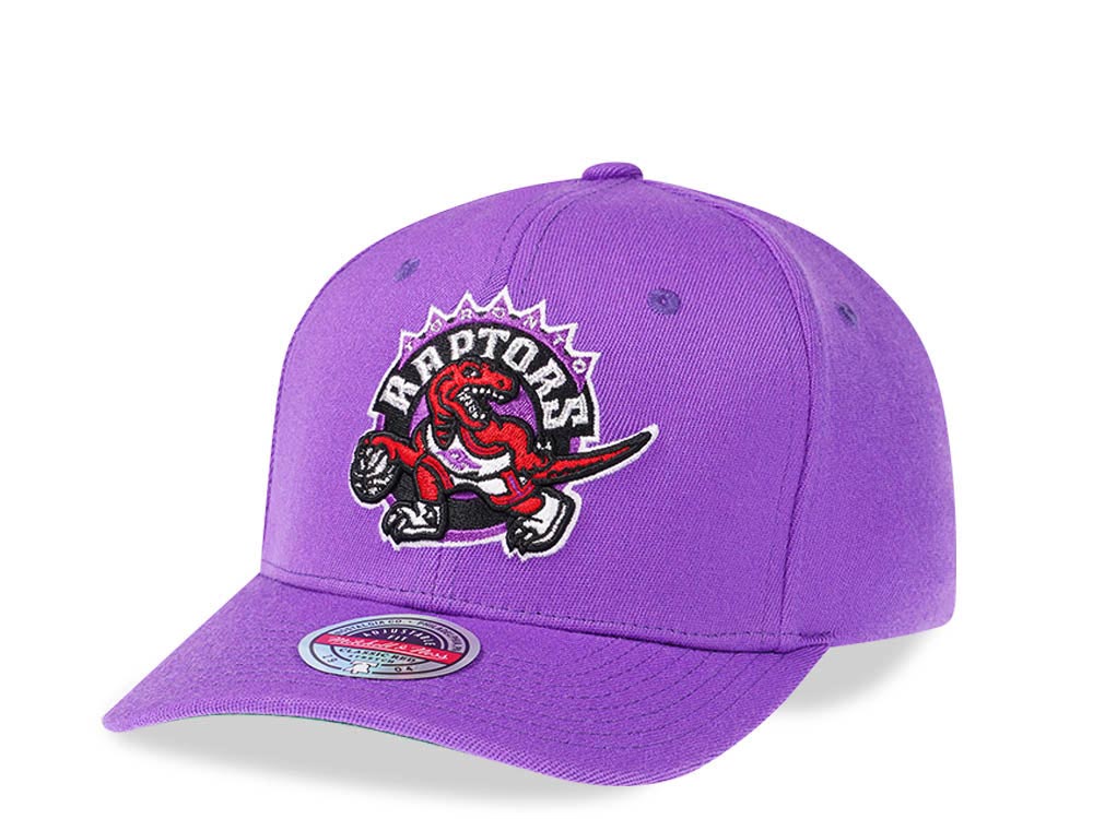 Mitchell & Ness Toronto Raptors Team Ground Red Line Solid Flex Purple Snapback Cap