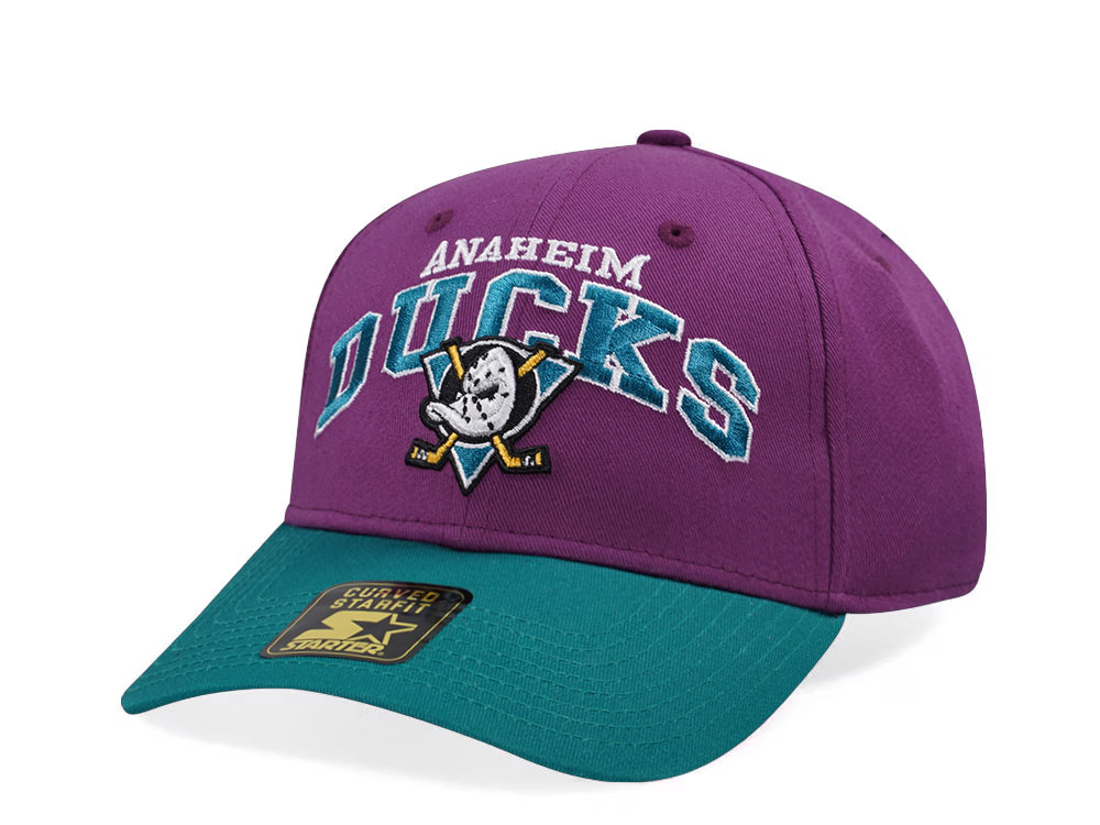 New Era Anaheim Ducks Crowd Pleaser Edition Purple Curved Snapback Cap