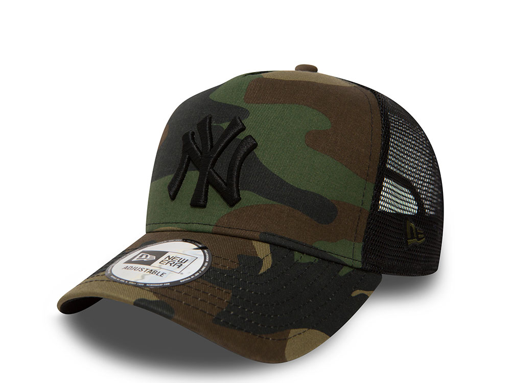 New Era New York Yankees Camo A Frame Trucker Snapback Cap