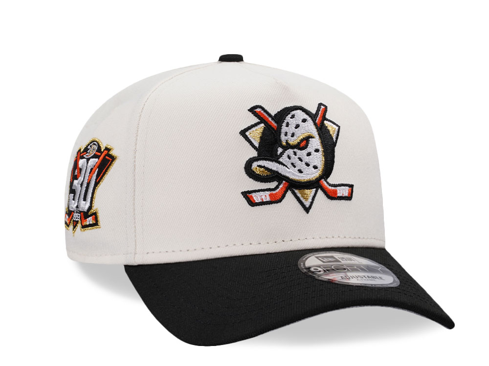 New Era Anaheim Ducks 30th Anniversary Chrome Two Tone Edition 9Forty A Frame Snapback Cap