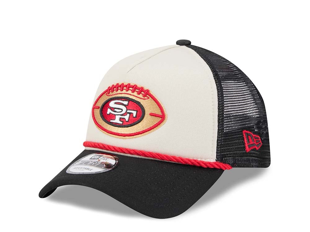 New Era San Francisco 49ers Sideline 2024 9Forty A Frame Trucker Snapback Cap