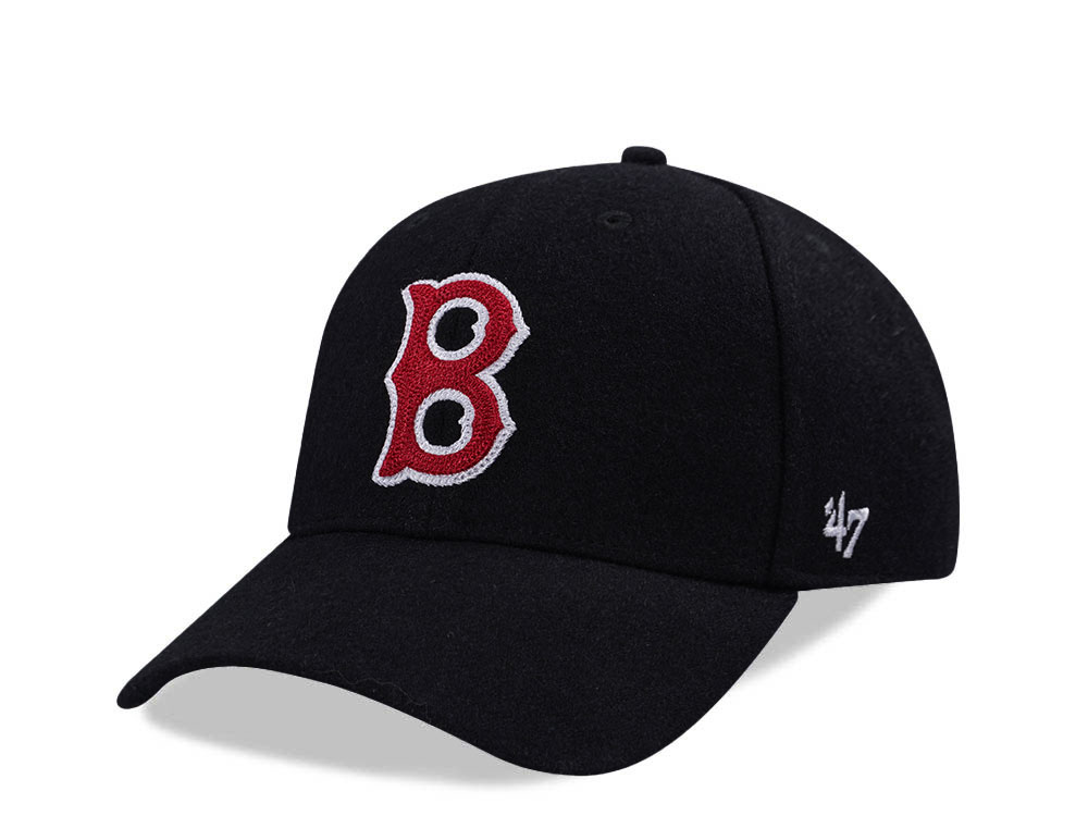 47Brand Boston Red Sox Cooperstown Black MVP Snapback Cap