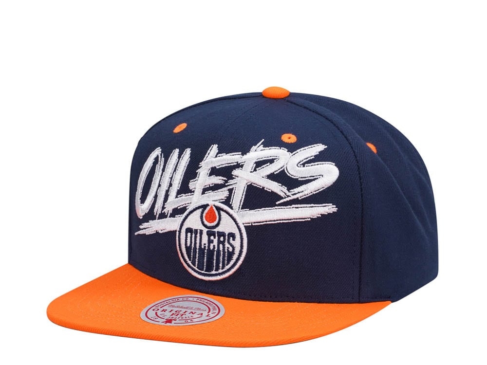 Mitchell & Ness Edmonton Oilers Transcript Two Tone Snapback Cap