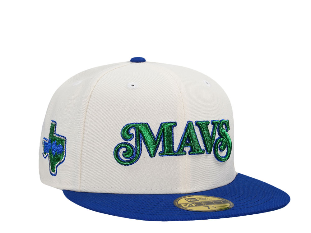 New Era Dallas Mavericks Chrome Metallic Green Two Tone Edition 59Fifty Fitted Cap