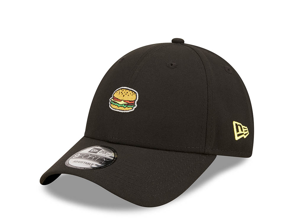 New Era Food Icon Black 9Forty Strapback Cap