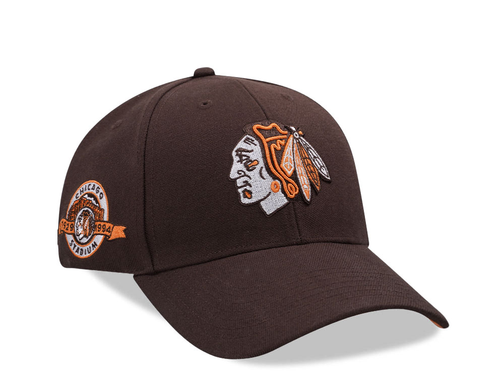 47Brand Chicago Blackhawks Chicago Stadium Brown Sure Shot Snapback Cap