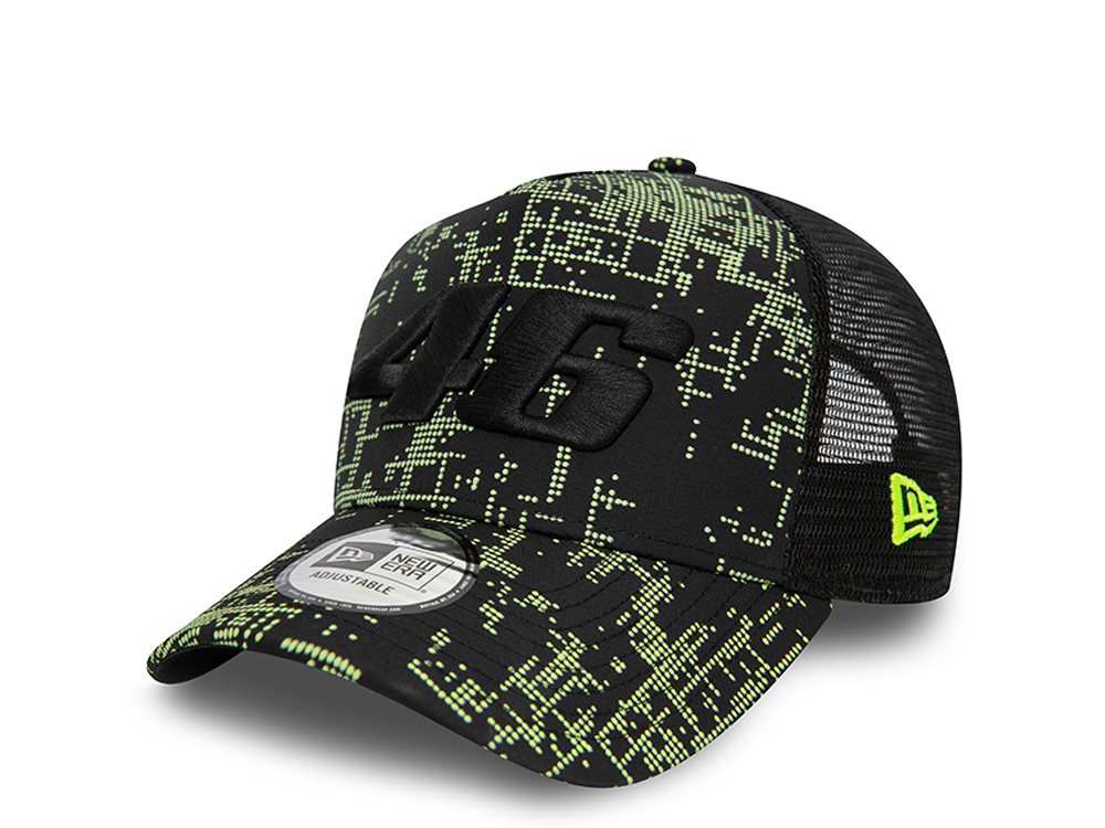 New Era VR46 Poly Black A Frame Trucker Snapback Cap