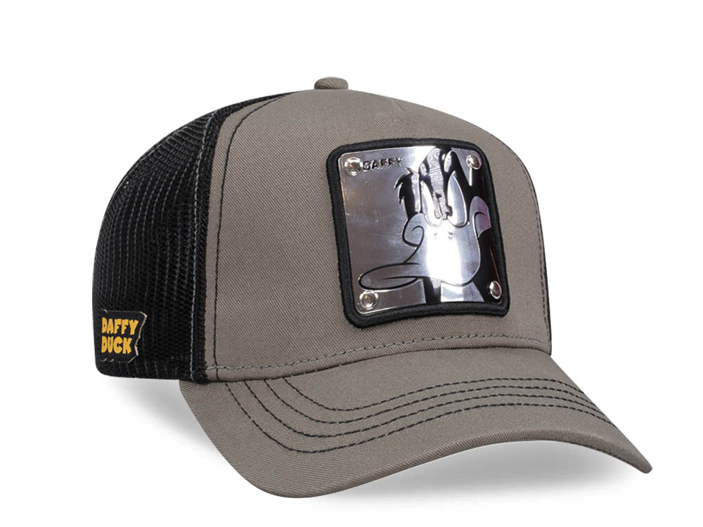 Capslab Looney Tunes Daffy Duck Olive Trucker Snapback Cap