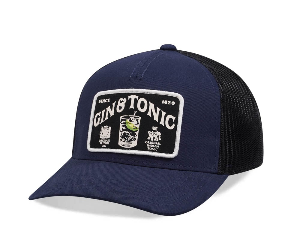 American Needle Gin Tonic Archive Valin Navy Trucker Snapback Cap