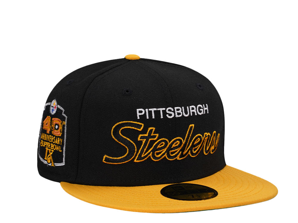 New Era Pittsburgh Steelers 40th Anniversary Super Bowl IX Two Tone Edition 59Fifty Fitted Cap