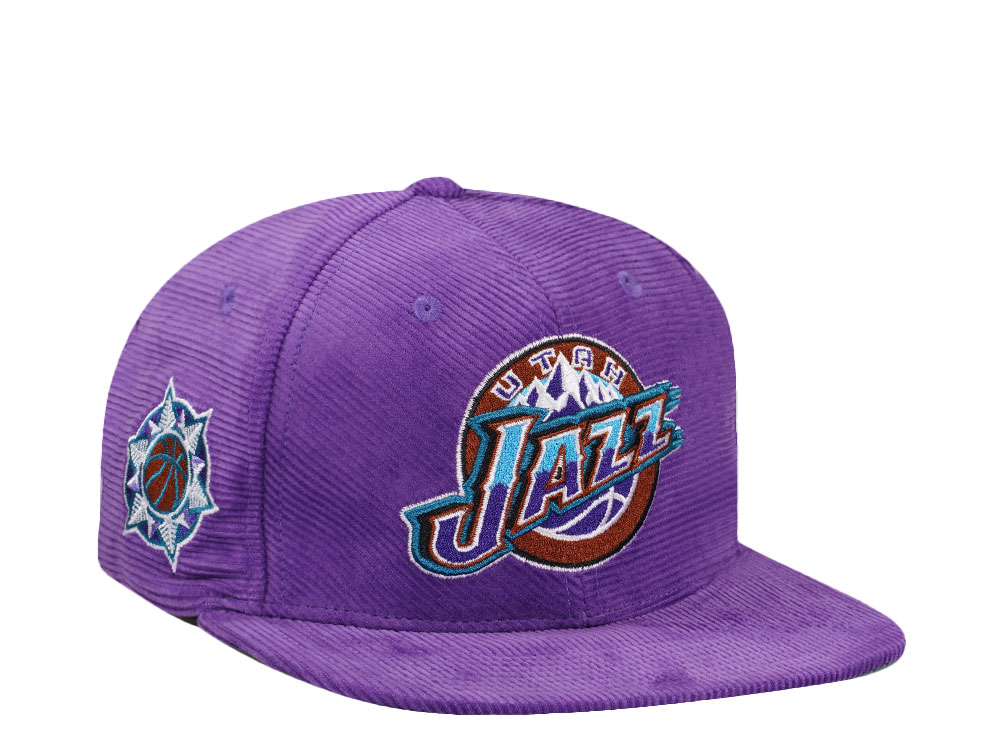 Mitchell & Ness Utah Jazz Purple Cord Hardwood Classic Snapback Cap