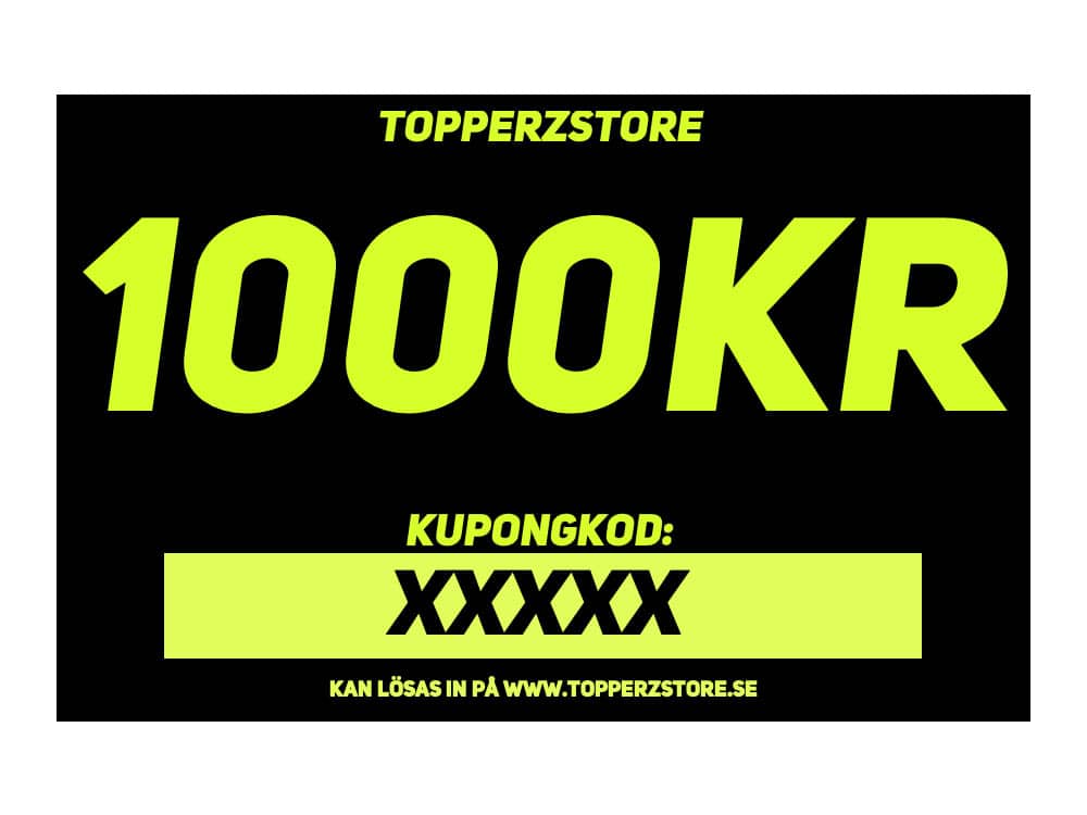 TOPPERZSTORE presentkort 1000 SEK