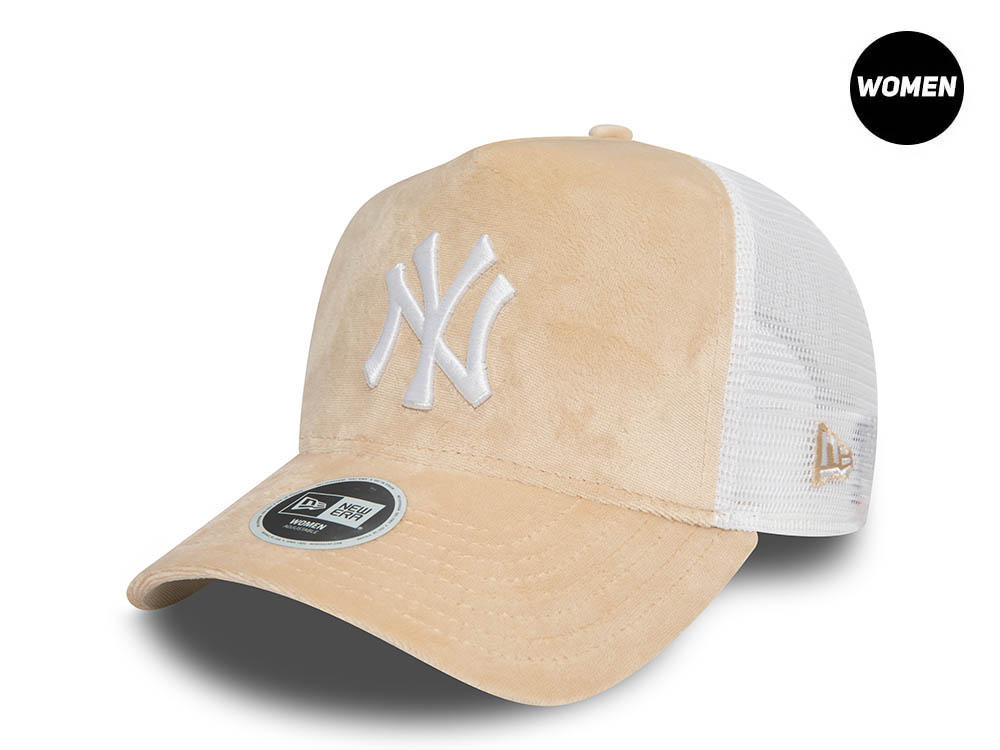 New Era New York Yankees Stone Velour Womens Trucker Snapback Cap