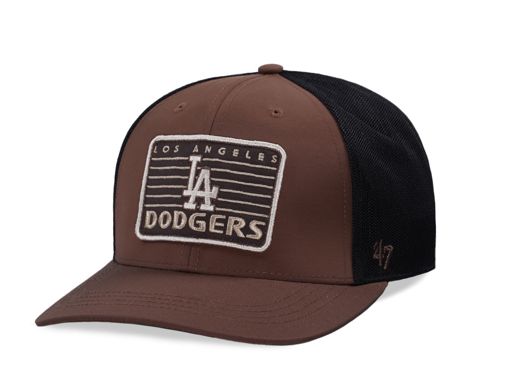 47Brand Los Angeles Dodgers Brown Outskirts Trucker Snapback Cap