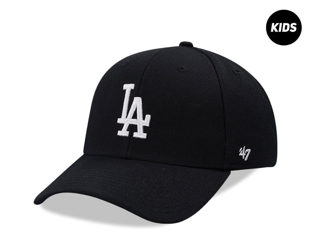 47Brand Los Angeles Dodgers Black MVP Kids Strapback Cap