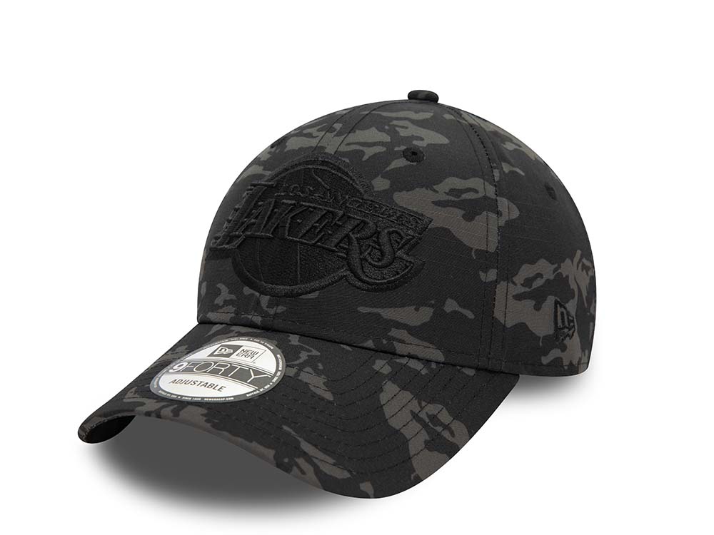 New Era Los Angeles Lakers Camo Black 9Forty Strapback Cap