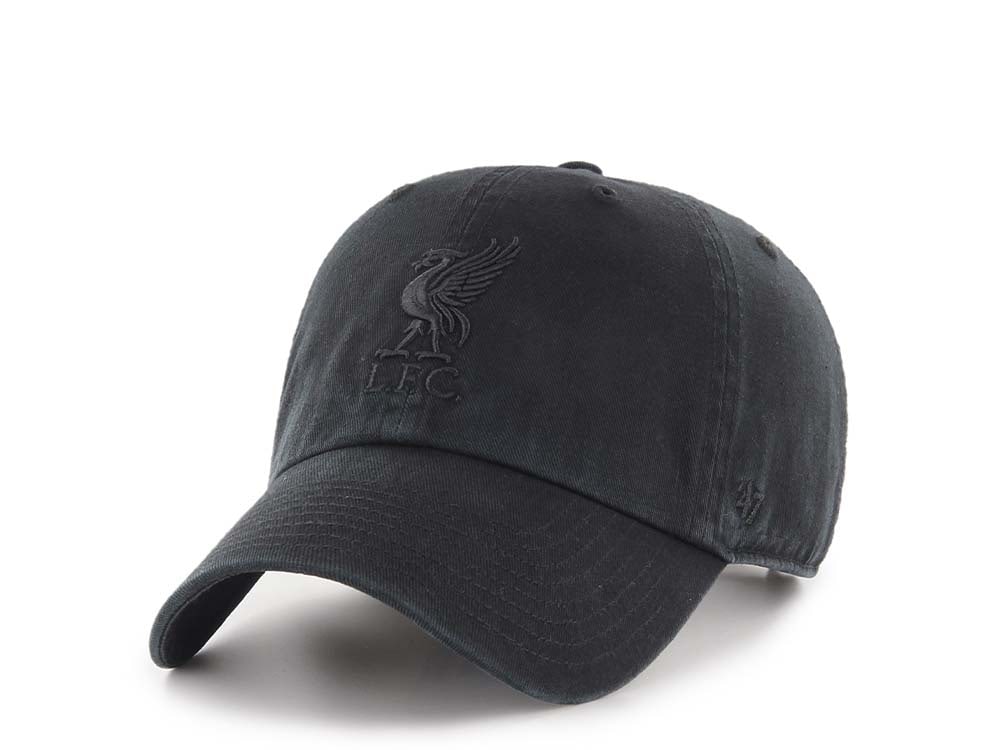 47Brand Liverpool FC Black Clean Up Strapback Cap