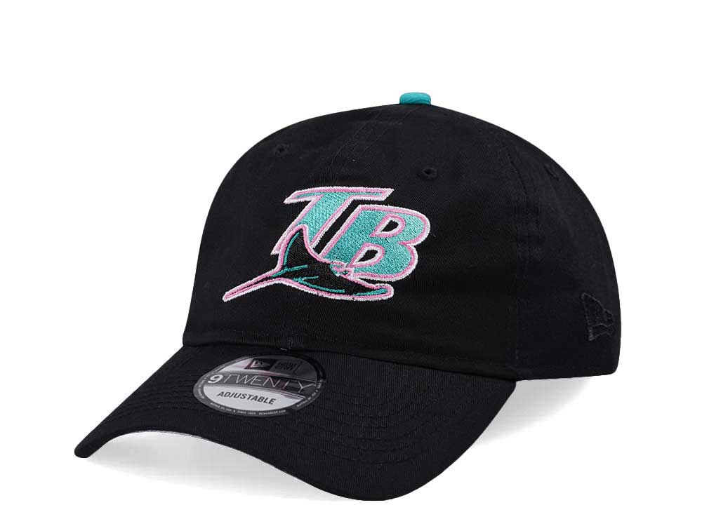 New Era Tampa Bay Rays Black Teal Pink 9Twenty Strapback Cap