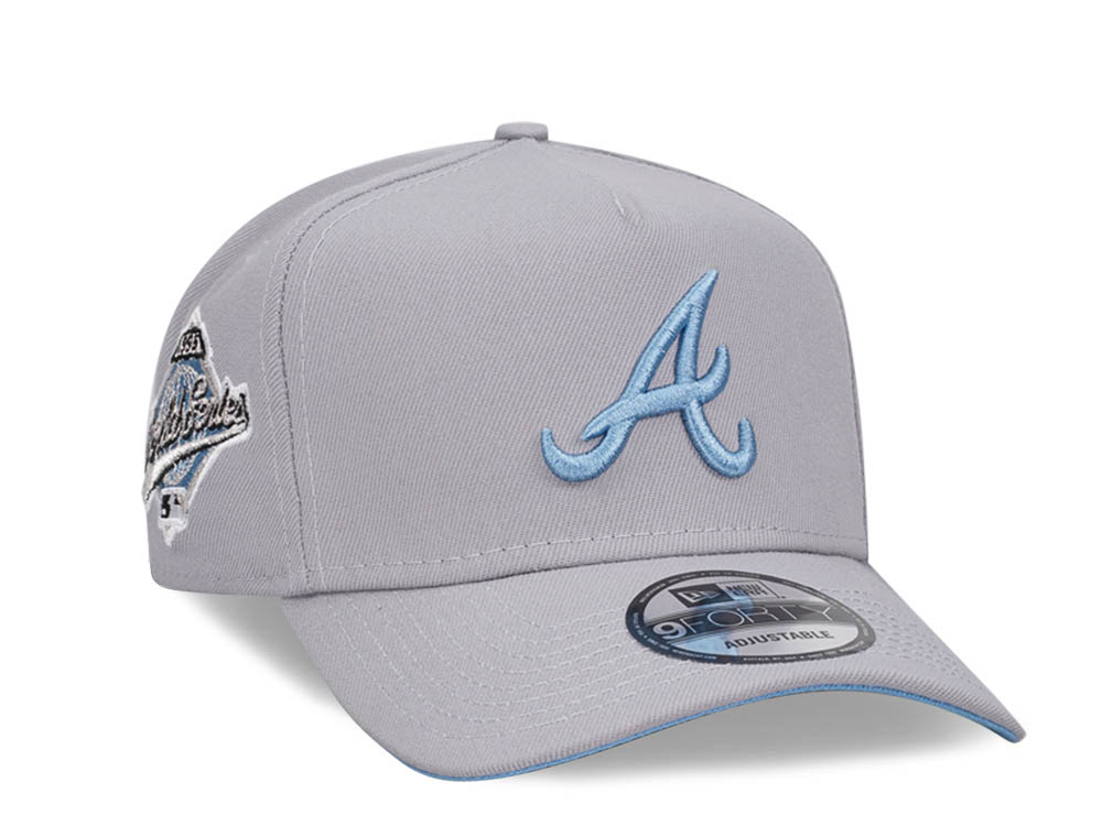 New Era Atlanta Braves World Series 1995 Gray Blue Edition 9Forty A Frame Snapback Cap