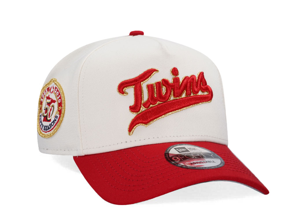 New Era Minnesota Twins 50th Anniversary Chrome Two Tone Edition A Frame Snapback Cap