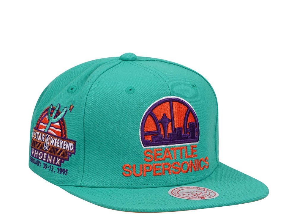 Mitchell & Ness Seattle Supersonics Desert Green Hardwood Classic All Star Weekend Snapback Cap