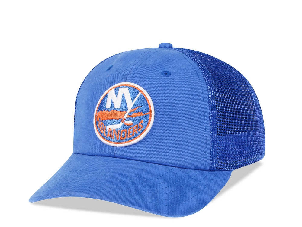 American Needle New York Islanders Blue Trucker Strapback Cap