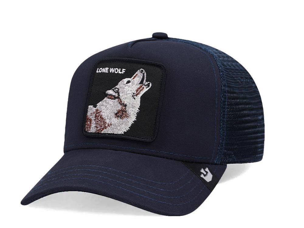 Goorin Bros The Lone Wolf Navy Trucker Snapback Cap