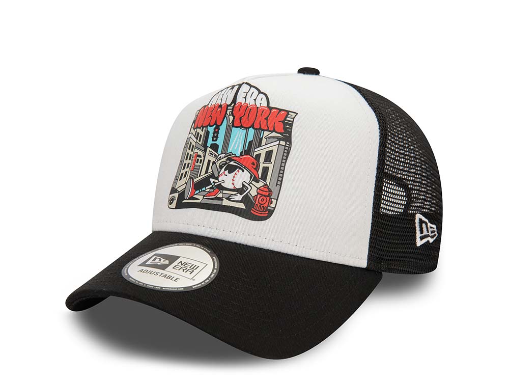 New Era New York Graphic Trucker A Frame Snapback Cap