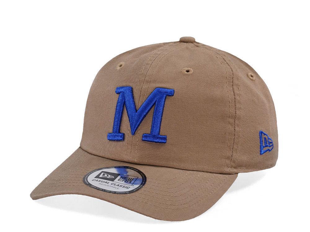 New Era Milwaukee Brewers Khaki Casual Classic Edition Strapback Cap