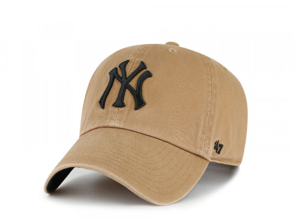 47Brand New York Yankees Camel Ballpark Clean up Strapback Cap