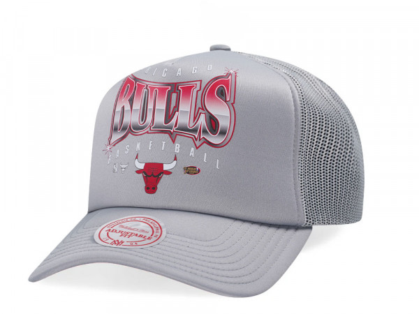 Mitchell & Ness Chicago Bulls Glow Up Grey A Frame Trucker Snapback Cap