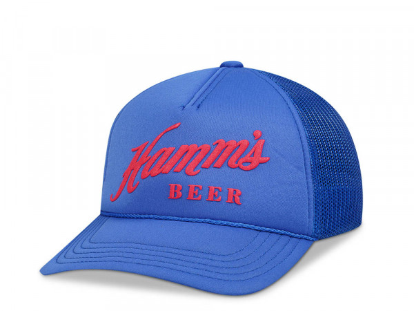 American Needle Hamms Foamy Valin Blue Trucker Snapback Cap