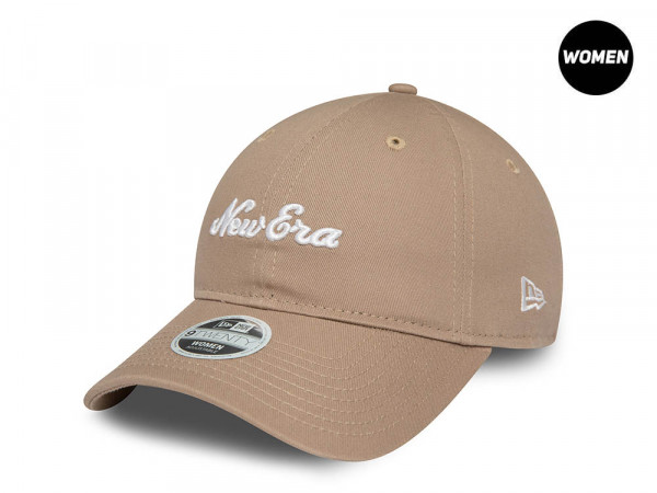 New Era Script Brown Womens 9Twenty Strapback Cap